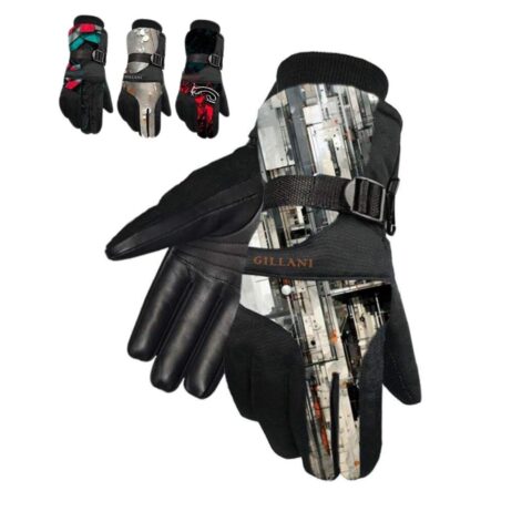 Gillani Lightweight Cordura Ski Gloves - Sublimation Design & Cowhide Leather Palm (GSG-0502)